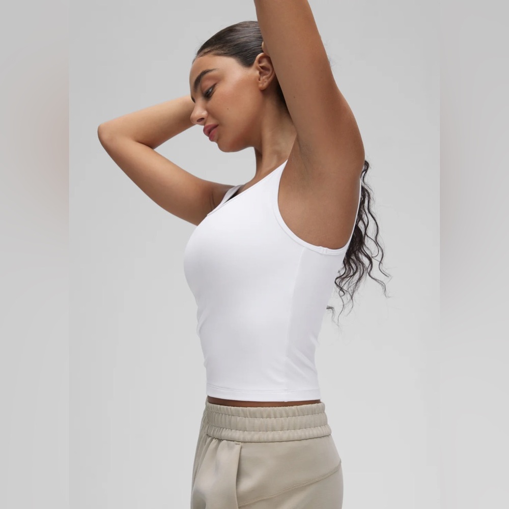 CRZ YOGA White Racerback Tank Top